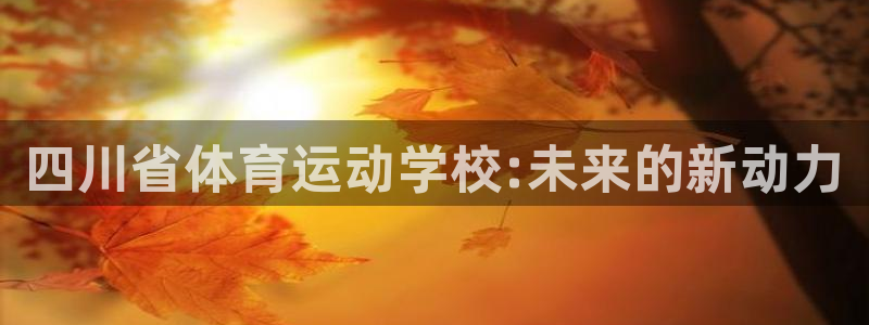 v站体育电脑版：四川省体育运动学校:未来的新动力