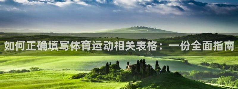 v站体育官网：如何正确填写体育运动相关表格：一份全面指南
